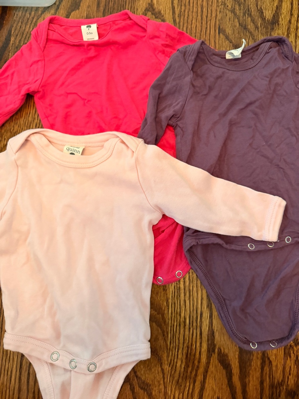 0-3 months - Kate Quinn - Long-Sleeve Baby One-Piece Set of 3